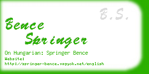 bence springer business card